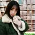 Đặc biệt hàng ngày mùa đông Hàn Quốc thỏ lông cừu vải to sợi áo khoác nữ dày sinh viên bf cừu tóc bông ngắn lỏng lẻo Bông