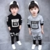 Mùa xuân và mùa thu 2019 Trẻ em mặc bé trai Mùa xuân Bộ đồ hai dây cho bé Bộ đồ mùa thu Hàn Quốc 1-2-3-4 tuổi - Phù hợp với trẻ em quần lót trẻ em Phù hợp với trẻ em