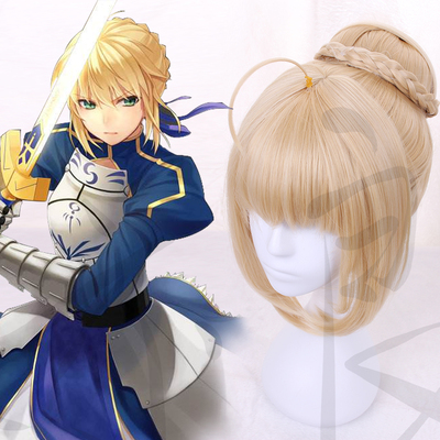 taobao agent [Yi Liang] Fatewww king Saber mixed gold four -color hair version cosplay wigs