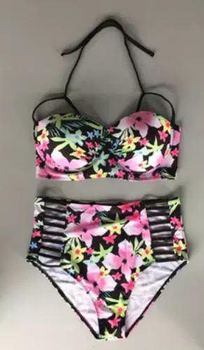 [Push Up Padded Plus Size Foral Bikini Set swimsuit Bathing]
