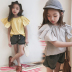 2018 mùa hè mới cô gái Hàn Quốc trẻ em lớn hoang dã 3-5-7-9 tuổi bay tay áo bông áo sơ mi áo sơ mi búp bê Áo sơ mi