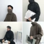 Ông Fang inch đôi mười hai mới mùa đông Hàn Quốc phiên bản của các chàng trai áo len màu thiết kế bat tay áo cao cổ áo len áo nam đẹp
