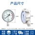 Đồng hồ đo áp suất inox Y100BF YTF100H Đồng hồ đo áp suất chống sốc thép không gỉ 304 nhiệt độ cao cho amoniac Yimin 