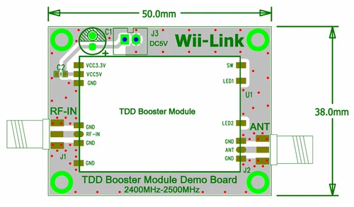 2,4 г усилителя мощности 2W Усиление сигнала маршрутизации Wi -Fi/Zigbee Demo Poard Увеличение сигнала