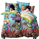 Bông bốn mảnh cotton giường đôi 1.8 m bộ đồ giường chăn tấm trẻ em ba mảnh 1.5 m giường