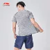 Xuân 2019 sản phẩm mới Li Ning phù hợp với đào tạo toàn diện quần short thể thao nam tay ngắn màu quần short cổ tròn mặc giản dị - Thể thao sau Thể thao sau