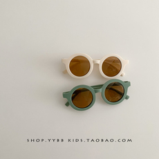 Солнцезащитные очки 韩风婴童ins奶油色系儿童圆框太阳眼镜个性男女宝宝防晒太阳墨镜