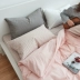 Bông rửa sạch giường cotton bốn bộ của Bắc Âu phong cách đơn giản cotton quilt quilt cover màu rắn tấm ga trải giường giường sản phẩm giường