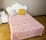 Мультяшная хлопковая ткань, радужная кроватка, простыня, пододеяльник, популярно в интернете, постельные принадлежности, делается под заказ