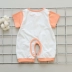 Bé ngắn tay leo phù hợp với mùa hè ăn mặc 9 người đàn ông và phụ nữ bé onesies 3-6 tháng cotton nửa tuổi hafu quần áo mở