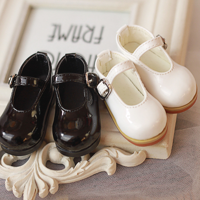 taobao agent BJD shoes 4 minutes 1/4 black/white leather shoes patent leather bright leather 2 color optional bjd.as.sd