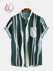 Рубашка мужская summer clothes shirts for
