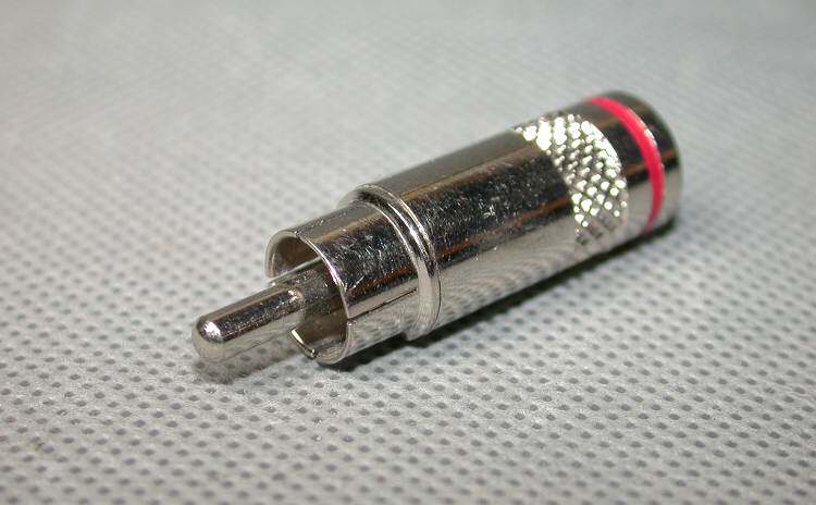 进口早期镀铑rca插头 8mm