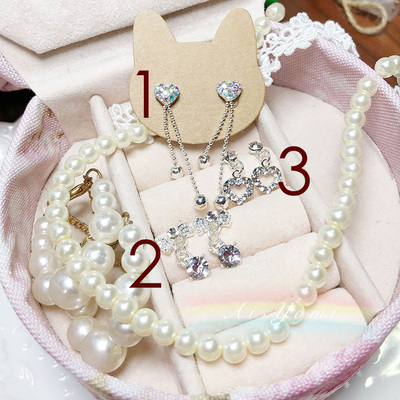 taobao agent [Youmi BJD] 1/3 points of the big female SD16GRDD baby with K gold diamond sticking earrings earring earrings, no ear pierced