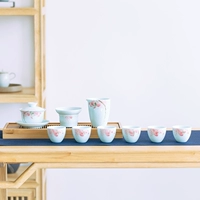 Заварочный чайник, чашка, комплект, чайный сервиз, глина, подарочная коробка, ручная роспись