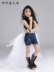 Các chàng trai Cô gái Váy Trailing T-Taiwan Fashion Trends Fashion Cool Cool Performance Performance Set Mô hình xe hơi cho thấy - Váy trẻ em đồ bộ cho bé gái Váy trẻ em
