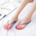 Đi chơi pinch bãi biển flip-flops dép mát nữ mùa hè pha lê trong suốt thời trang ngoài trời mặc 2018 mới hoang dã Dép