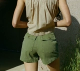 Doen American Poorcing Weslie Casual -High -High -The High -waisted Брюки переверните карманный дизайн универсальные шорты