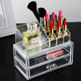 Прозрачный большой акриловый косметический настольный стенд, туалетный столик, коробка для хранения, помада