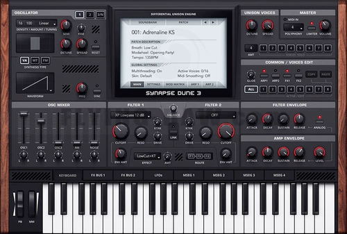 Подлинный синапс Audio Dune 3 Пандл Песчаная дюна Электрические музыкальные синтетические наборы комплект