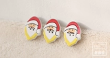 Окрашенная Санта -Клаус Деревянный пряжка DIY Симпатичные пуговицы ручной работы
