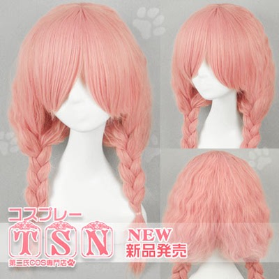 taobao agent ☆ TSN Second Monster Fox X servant SS song Multi -pink super cute double twist face cos wig 403
