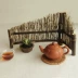 Handmade tre đan Zizhu màn hình hàng rào nhỏ Trà đặt trà đạo không phù hợp Sản phẩm tre Bàn trà trang trí trà trang trí - Trang trí nội thất Trang trí nội thất