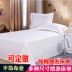 Khách sạn khách sạn bộ đồ giường bán buôn bông làm đẹp salon móng chân giường đơn 笠 màu trắng tinh khiết bông dày drap giường cotton Khăn trải giường