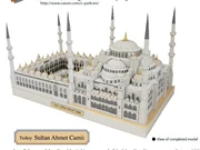 Full 68 Mô hình giấy 3D thủ công DIY World Architecture Architecture Nhà thờ Hồi giáo Thổ Nhĩ Kỳ với hướng dẫn bằng giấy
