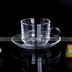 Cốc thủy tinh trong suốt cốc và đĩa 200 ML cốc cà phê đặt đồ dùng một tách đơn giản cổ điển dày Cà phê