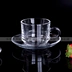 Cốc thủy tinh trong suốt cốc và đĩa 200 ML cốc cà phê đặt đồ dùng một tách đơn giản cổ điển dày
