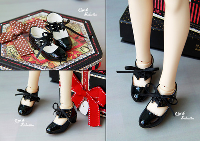 taobao agent [C.L.S.] BJD-3 points/4-point patent leather lace-up dance shoes-4 color income [SD/DD/LUTS/DZ]