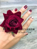 Dark Lolita Rose Ring Sen Wedding Party Giáng sinh Halloween Chụp ảnh cưới Đạo cụ Nhẫn nhẫn vàng nam 24k