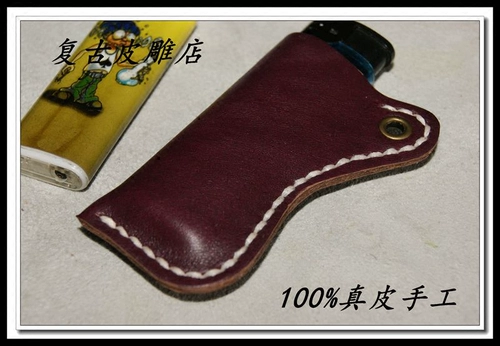 Кожаная зажигалка ручной работы, одноразовый чехол, воловья кожа, из натуральной кожи