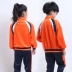 Quần áo sân vườn mẫu giáo mùa thu đông mới đồng phục học sinh 2018 trẻ em cộng với bộ đồ thể thao nhung tùy chỉnh