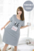 Với ngực pad nightdress new cotton bìa cup nightdress sexy đồ ngủ ngắn tay áo cộng với chất béo kích thước lớn dài dịch vụ nhà nữ mùa hè váy lanh mặc hè Đêm đầm