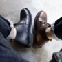 Giày cổ điển Bullock Shibuya Wenyi Giày trẻ của Anh Da chạm khắc Giày cổ điển cho nam giầy nam