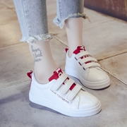 Velcro giày trắng nữ 2018 mùa xuân mới sinh viên Hàn Quốc giày vải phẳng giày hoang dã giày thường