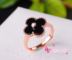 Vòng cổ hoa tai tự nhiên Agate Cỏ ba lá Nhẫn Set Set Bạc 925 - Nhẫn nhẫn vàng 18k nam Nhẫn