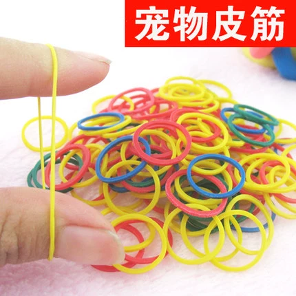 Резиновая группа Pet Beauty не повредит волосам, собака Тедди Йорк Сума, браслет из голый кронштейн мини -головной головной убор