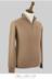 Một hàng hóa sang trọng phù hợp tinh khiết cashmere của người đàn ông thỏi dày dây kéo nửa cao cổ áo thời trang giản dị áo thun Áo len Cashmere