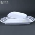 Trung quốc melamine bộ đồ ăn giả sứ nhựa món ăn khăn món ăn xúc xích món ăn dày chiên mì ăn liền mì dài vuông món ăn xúc xích tấm bột