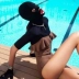 2019 mặt nữ mới Gini xu hướng cao cấp chống nắng mũ bơi chống tia cực tím thiết bị bơi cao cấp - Mũ bơi mũ bơi trùm tai Mũ bơi