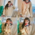 Mùa thu và mùa đông mới của Hàn Quốc phiên bản của ulzzangv cổ áo hit màu lỏng mỏng tay áo dài tay áo đáy áo len áo len phụ nữ