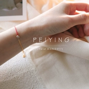 Peiy vàng zircon đỏ dây đeo tay nữ phiên bản Hàn Quốc cá tính đơn giản Sen Sở bạn gái vận chuyển vòng tay