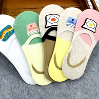 Vớ thuyền mùa hè nữ vớ vô hình dễ thương nữ vớ vớ cotton Hàn Quốc cotton non-slip socks tất đùi nữ dễ thương