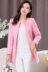 2018 mùa thu mới collarless len coat Slim mỏng kích thước lớn phụ nữ của phụ nữ phần dài áo len thủy triều áo khoác nữ đẹp Trung bình và dài Coat