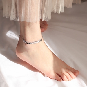 [South Lane] 925 sterling bạc thông minh lá vòng chân đơn giản tree leaf vòng chân chic quà tặng bạn gái nữ mô hình vòng chân nữ đẹp