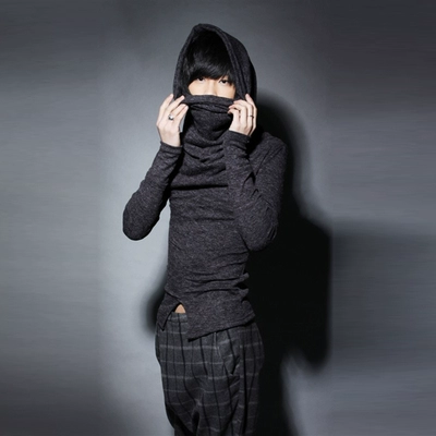 Mùa đông nhà tạo mẫu tóc ca sĩ Hàn Quốc phiên bản của đống cổ áo dài tay áo len nam cao cổ áo Slim stretch áo len xu hướng