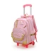 Towbar túi đi học tiểu học nữ có thể kéo trẻ em trượt hộp kéo dual-sử dụng vai túi kéo ba lô PU Túi bé / Ba lô / Hành lý